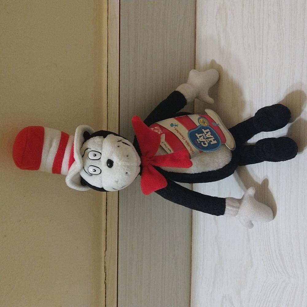 Vintage 2003 The Cat In The Hat Dr. Seuss  Poseable Plush Doll 11"